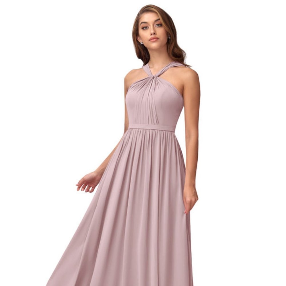 Azazie Jacey Bridesmaid Vintage Mauve Size 2